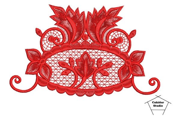 Caged Flowers Embroidery Design