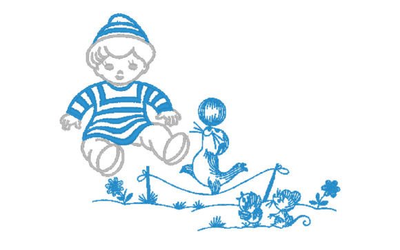 Cute Baby Boy Embroidery Design
