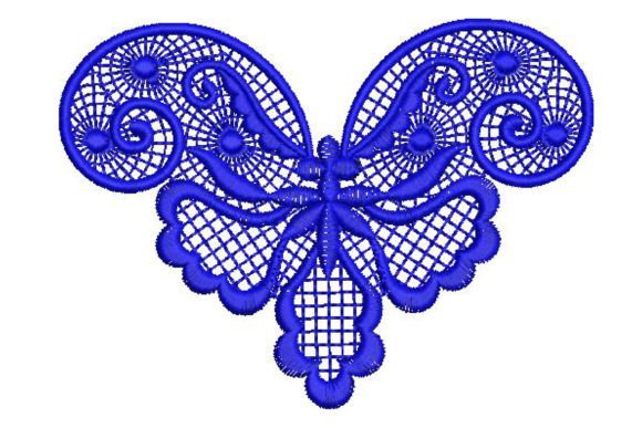 Spiral Butterfly Embroidery Design