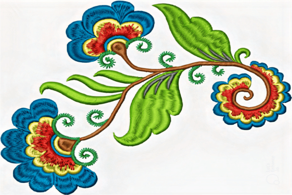 Unique Flowers Embroidery Design